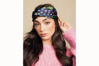 scarf worn by woman around head