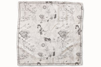 Modern Love scarf in Pewter, flat