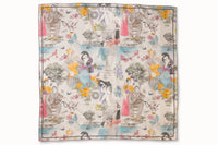 Modern Love scarf in Watercolor, flat