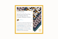 Image of PopSugar article featuring the Loving Hands scarf as one of the key items for your summer closet.