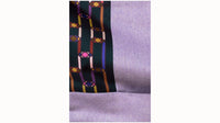 close up of Lilac silk wrap design